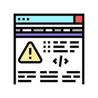 fixing program errors color icon vector illustration