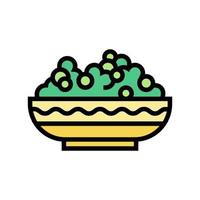plate peas color icon vector illustration