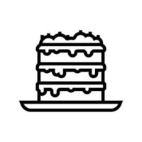 dessert ice cream line icon vector illustration