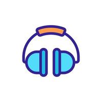 Headphones icon vector. Isolated contour symbol illustration vector