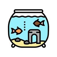 pez mascota color icono vector ilustración