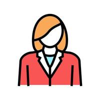 teacher woman color icon vector illustration