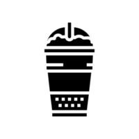latte macchiato café glifo icono vector ilustración