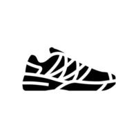 women tennis shoe glyph icon vector illustration