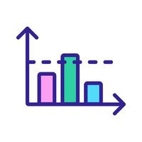 graph of the metrics icon vector. Isolated contour symbol illustration vector