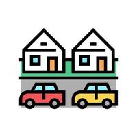 houses motel color icon vector illustration