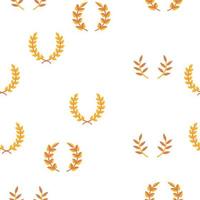 Laurel Branches Wreath Vector Color Seamless Pattern