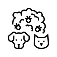 plague domestic animal line icon vector illustration