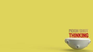 The moon and text  moon shot thinking for  business content 3d rendering. photo