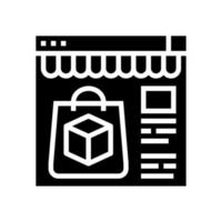 store selling online internet glyph icon vector illustration