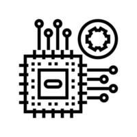 chip repair line icon vector illustration