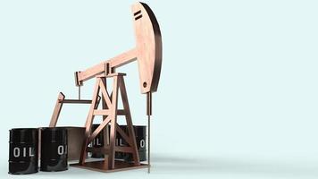 oil drilling machine 3d rendering  for  petroleum content. photo