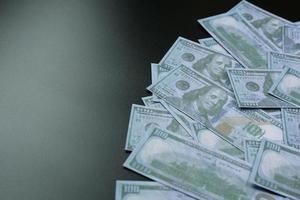 100 dollar banknotes  image close up. photo