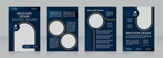 Virtual reality and video games development blank brochure design. Template set with copy space for text. Premade corporate reports collection. Editable 4 paper pages vector