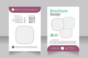 diseño de folleto en blanco de información de salón de belleza. conjunto de plantillas con espacio de copia para texto. colección de informes corporativos prefabricados. 2 páginas de papel editables vector