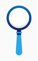 Magnifying glass brochure element design. Searching and focusing. Vector illustration with empty copy space for text. Editable shape for poster decoration. Creative and customizable component