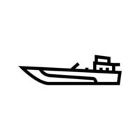 jet boat line icon vector illustration