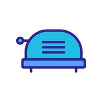 semicircular toaster device icon vector outline illustration