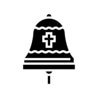 bell cristianismo glifo icono vector ilustración