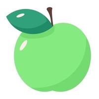 diseño de elemento de folleto de manzana verde. fruta sana y jugosa. ilustración vectorial con espacio de copia vacío para texto. forma editable para la decoración de carteles. componente creativo y personalizable vector