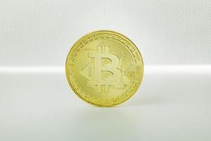 Bitcoin crypto currency electronic money image closeup. photo