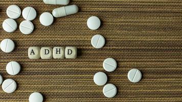 adhd para el concepto de conciencia de salud mental. foto