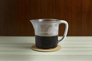 coffee drip cup on white table  for background image. photo