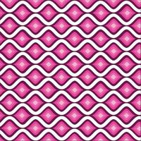 fondo vintage hecho de formas concéntricas de gotas rosas calientes entre líneas blancas curvas. líneas en zigzag, rosa, zigzag, tortuoso, sinuoso, serpentino, rosa y blanco, fondo decorativo vector