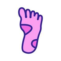 Foot icon vector. Isolated contour symbol illustration vector