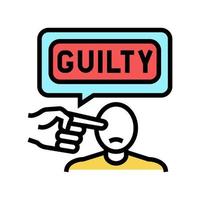 guilty law color icon vector illustration