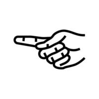 pointer hand gesture line icon vector illustration