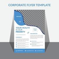 Corporate healthcare flyer, flyer design ,modern flyer design, medical flyer template. vector