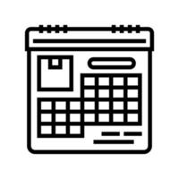 schedule delivery line icon vector illustration