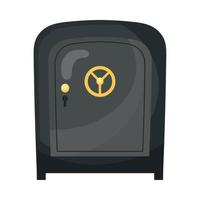 retro safe box bank vector