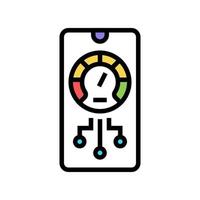 phone optimize app color icon vector illustration