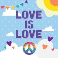 love is love lettering vector