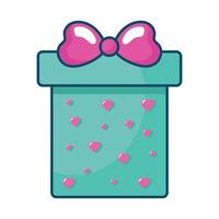 hearts love in gift vector