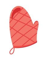 red kitchen glove vector