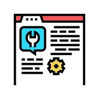 settings instruction color icon vector illustration