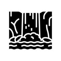 waterfall water glyph icon vector illustration