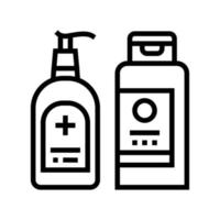 cream eczema treatment line icon vector illustration