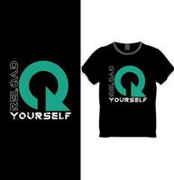 Reload yourself t-shirt design concept vector