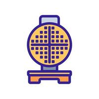 waffle iron icon vector outline illustration