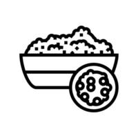 quinoa groat line icon vector illustration