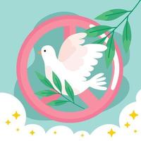 peace dove with signal vector