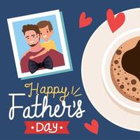 fathers day lettering template vector