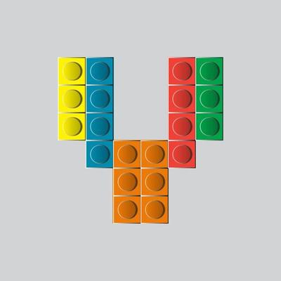colorful game block brick toys font typeface letter A