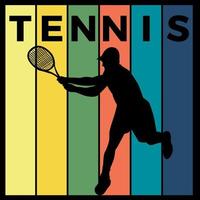 tennis silhouette sport activity vector graphic