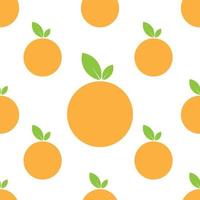 simple fresh fruit orange seamless pattern vector