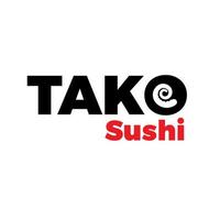 tako sushi logo for japanese octopus sushi restaurant vector